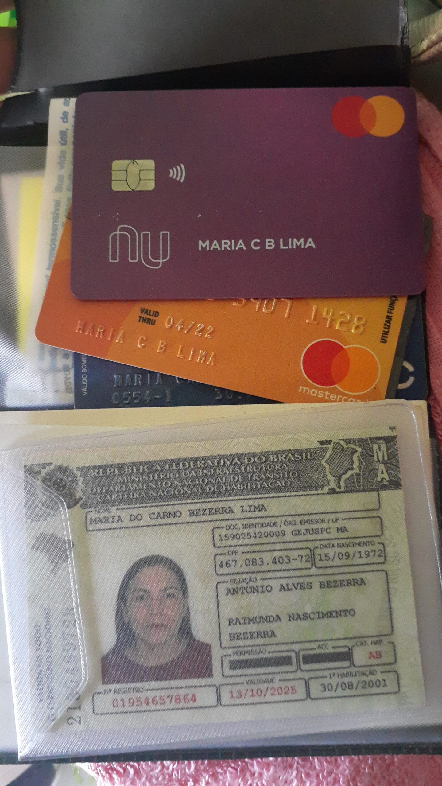 Maria do Carmo Bezerra Lima documentos perdidos