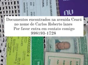 Documentos encontrados na avenida Ceará